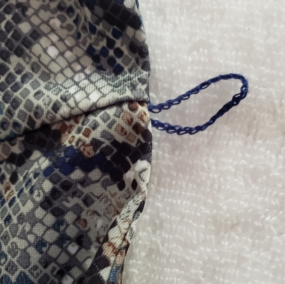 Undbranded Women's Blue Snakeskin Print  Shirt Dress Size S - Picture 10 of 16